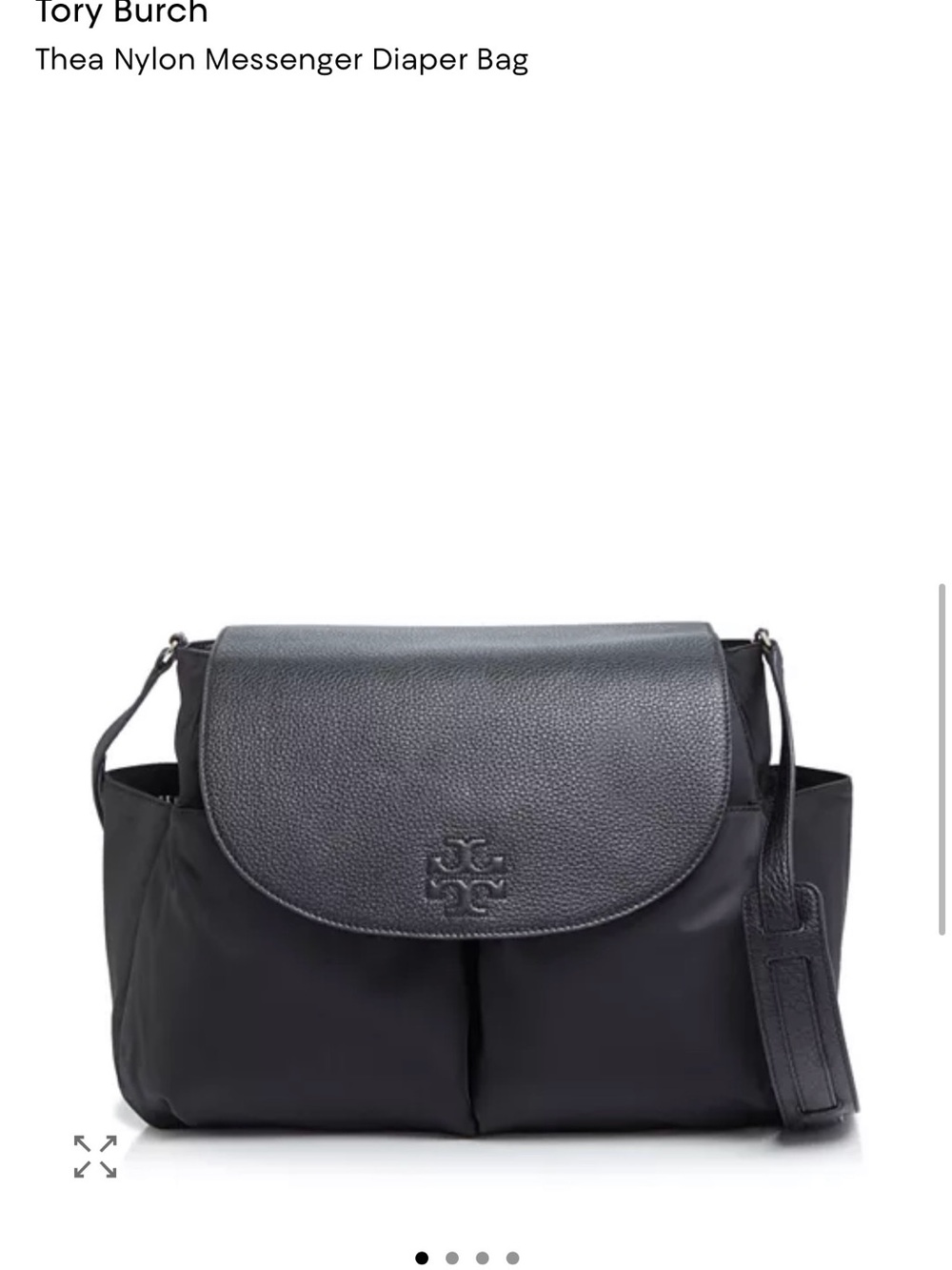 Tory Burch Black Thea Nylon Messenger Baby Diaper Bag